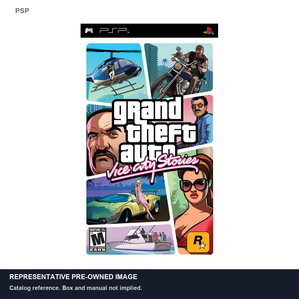 Representative pre-owned Grand Theft Auto Vice City Stories (PSP), white product reference.