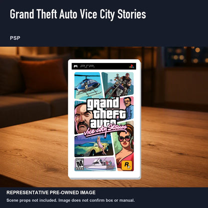 Representative pre-owned Grand Theft Auto Vice City Stories (PSP), product image in a styled room scene.
