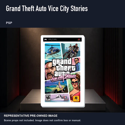 Representative pre-owned Grand Theft Auto Vice City Stories (PSP), product image on a display panel.
