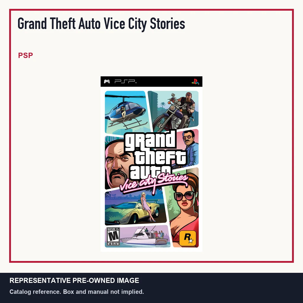 Representative pre-owned Grand Theft Auto Vice City Stories (PSP), minimal product layout.