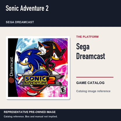 Representative pre-owned Sonic Adventure 2 (Sega Dreamcast), platform product layout.