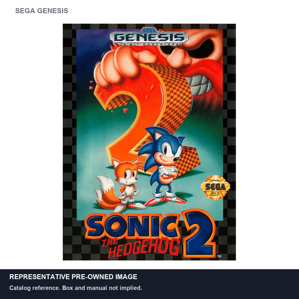 Representative pre-owned Sonic the Hedgehog 2 (Sega Genesis), white product reference.