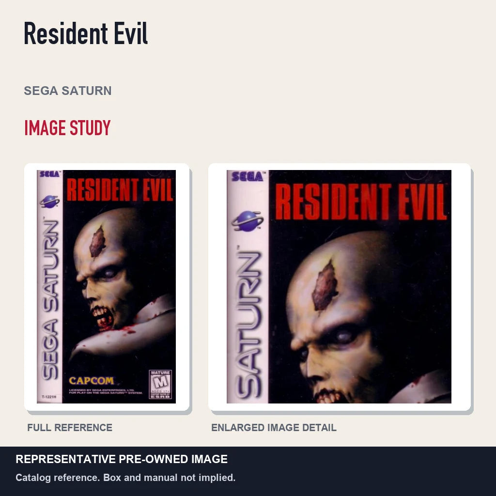 Representative pre-owned Resident Evil (Sega Saturn), full image and detail.