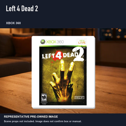 Representative pre-owned Left 4 Dead 2 (Xbox 360), product image in a styled room scene.
