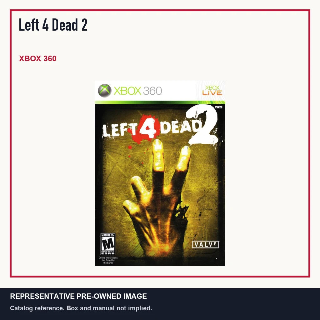Representative pre-owned Left 4 Dead 2 (Xbox 360), minimal product layout.