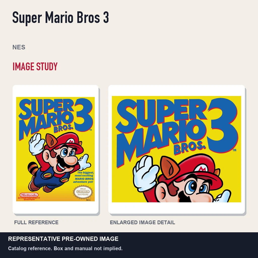 Representative pre-owned Super Mario Bros 3 (NES), full image and detail.