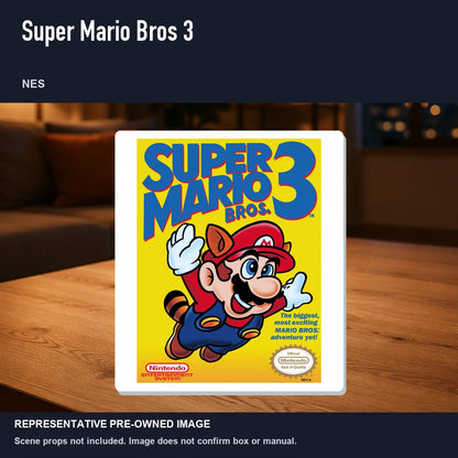 Representative pre-owned Super Mario Bros 3 (NES), product image in a styled room scene.