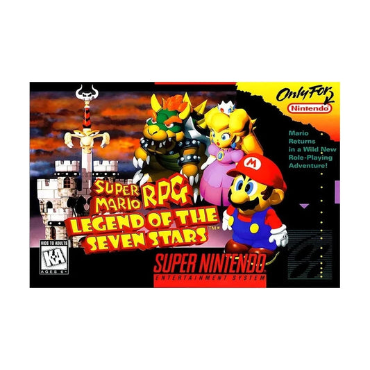 Representative pre-owned Super Mario RPG (Super Nintendo), white product reference.