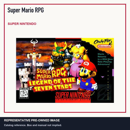 Representative pre-owned Super Mario RPG (Super Nintendo), minimal product layout.