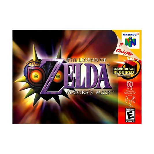 Representative pre-owned Zelda Majora's Mask (Nintendo 64), white product reference.