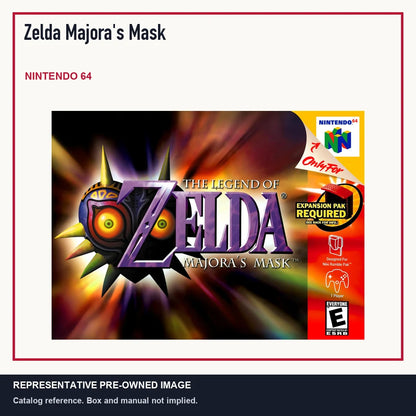 Representative pre-owned Zelda Majora's Mask (Nintendo 64), minimal product layout.