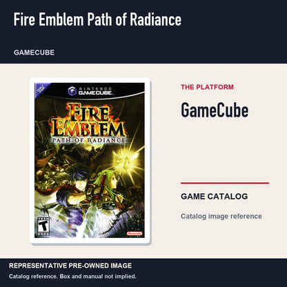 Representative pre-owned Fire Emblem Path of Radiance (GameCube), platform product layout.