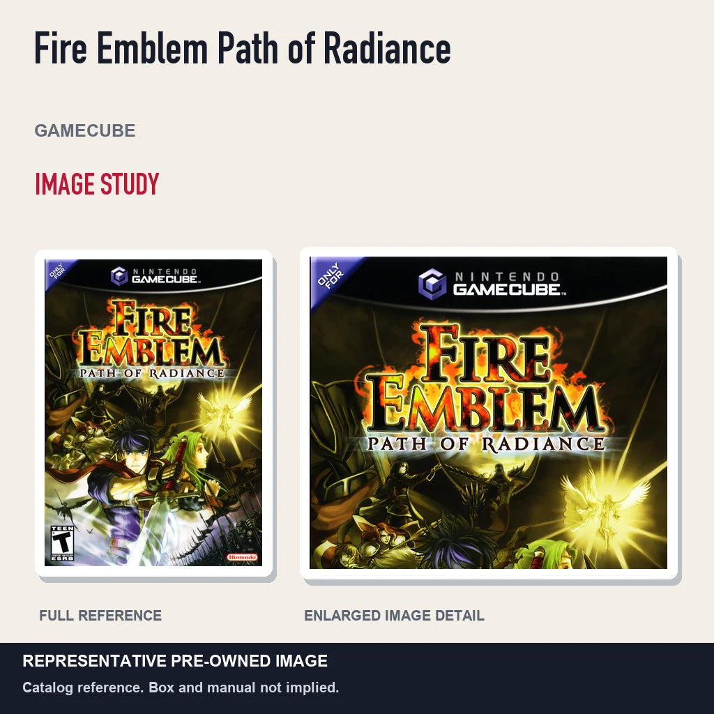 Representative pre-owned Fire Emblem Path of Radiance (GameCube), full image and detail.