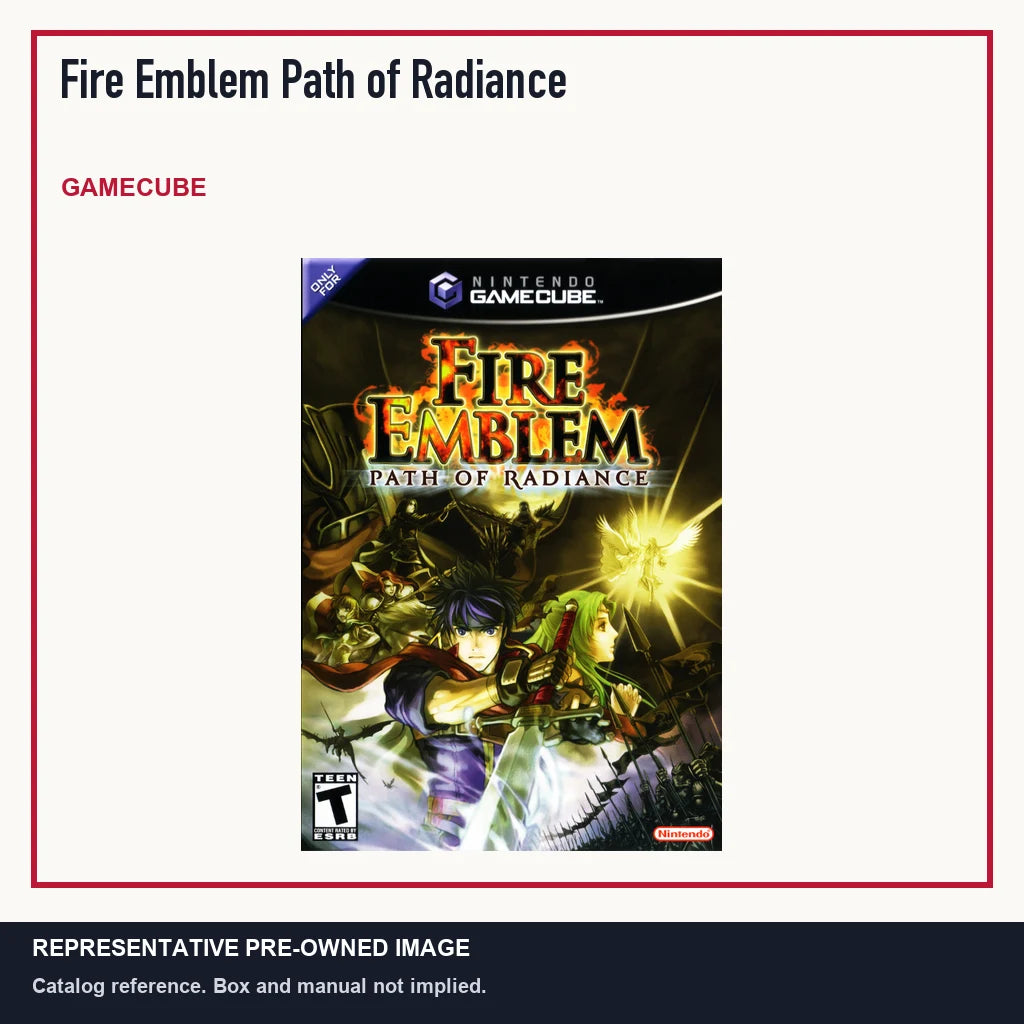 Representative pre-owned Fire Emblem Path of Radiance (GameCube), minimal product layout.