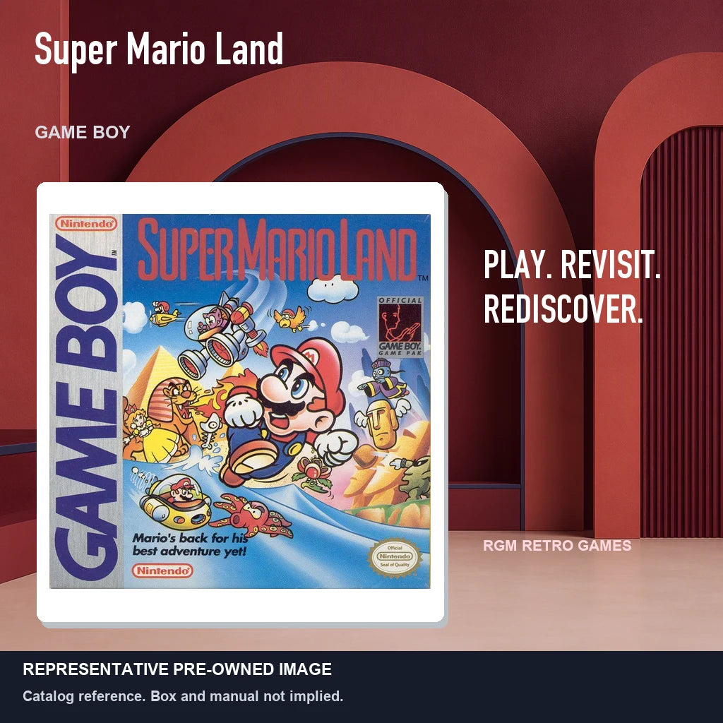 Representative pre-owned Super Mario Land (Game Boy), red retro product layout.