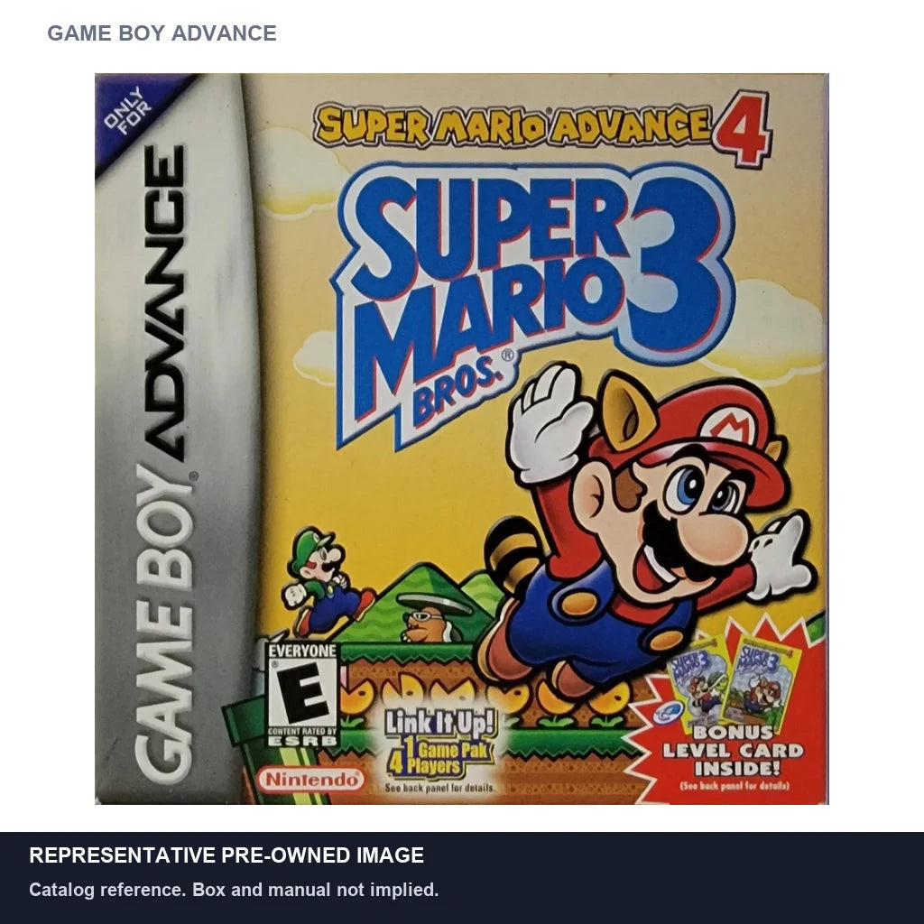 Representative pre-owned Super Mario Advance 4: Super Mario Bros. 3 (Game Boy Advance), white product reference.