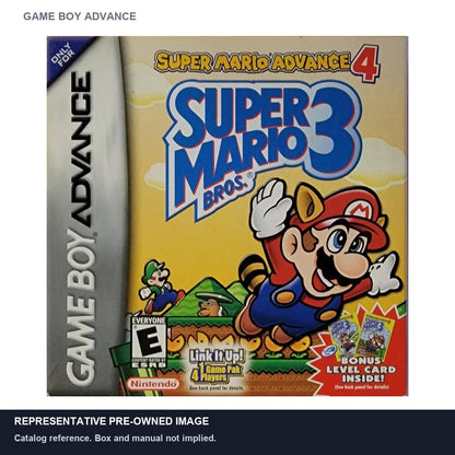 Representative pre-owned Super Mario Advance 4: Super Mario Bros. 3 (Game Boy Advance), white product reference.