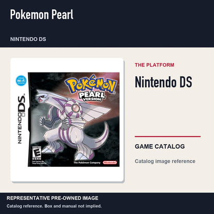Representative pre-owned Pokemon Pearl (Nintendo DS), platform product layout.
