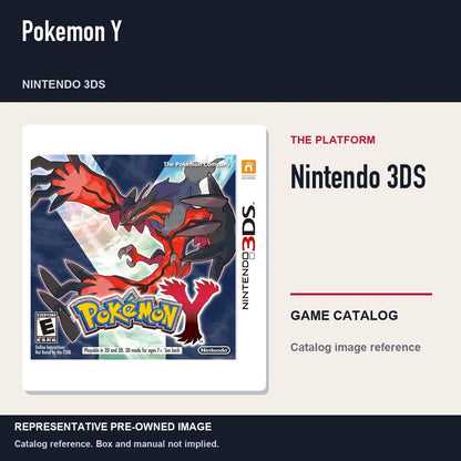 Representative pre-owned Pokemon Y (Nintendo 3DS), platform product layout.