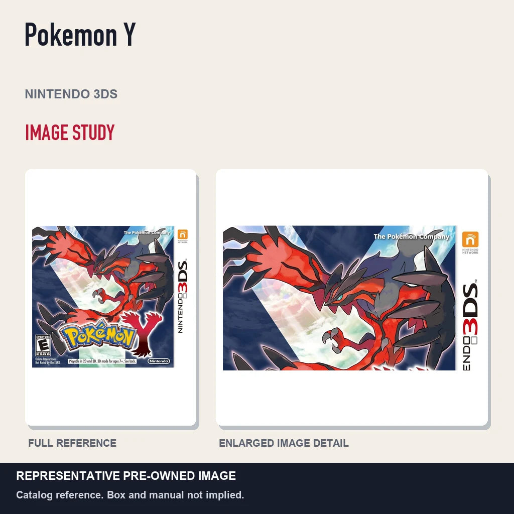 Representative pre-owned Pokemon Y (Nintendo 3DS), full image and detail.