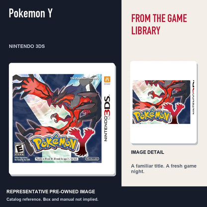 Representative pre-owned Pokemon Y (Nintendo 3DS), editorial image and detail.