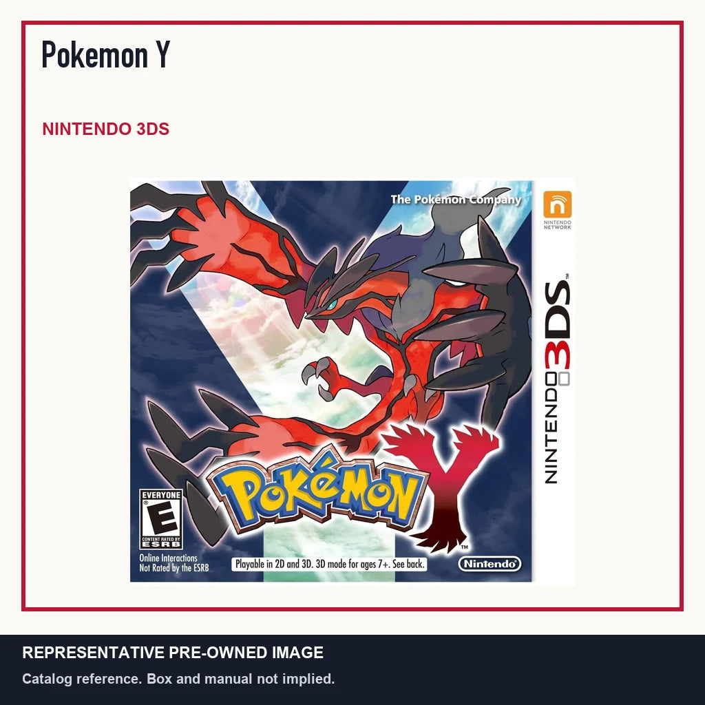Representative pre-owned Pokemon Y (Nintendo 3DS), minimal product layout.