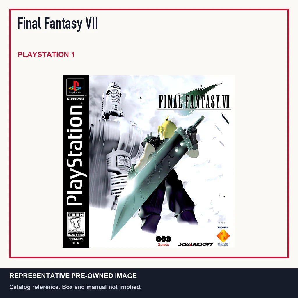 Representative pre-owned Final Fantasy VII (PlayStation 1), minimal product layout.