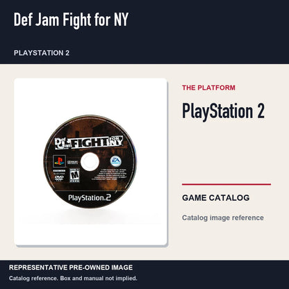 Representative pre-owned Def Jam Fight for NY (PlayStation 2), platform product layout.