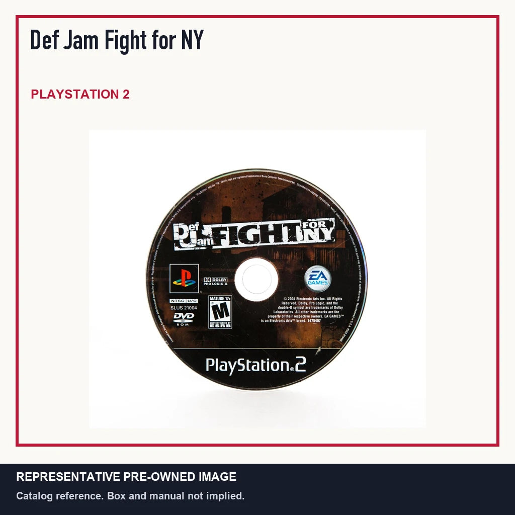 Representative pre-owned Def Jam Fight for NY (PlayStation 2), minimal product layout.