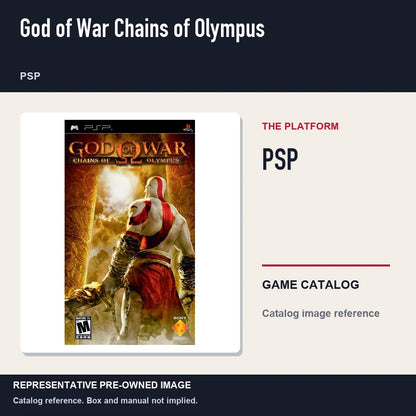 Representative pre-owned God of War Chains of Olympus (PSP), platform product layout.