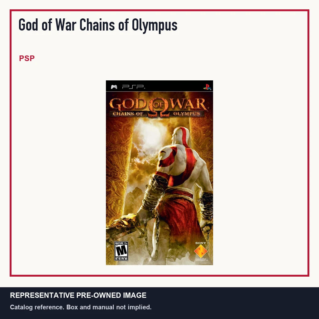 Representative pre-owned God of War Chains of Olympus (PSP), minimal product layout.