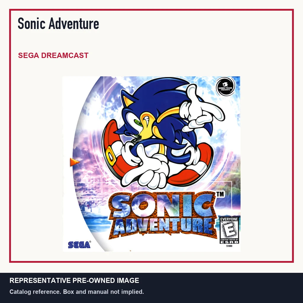 Representative pre-owned Sonic Adventure (Sega Dreamcast), minimal product layout.