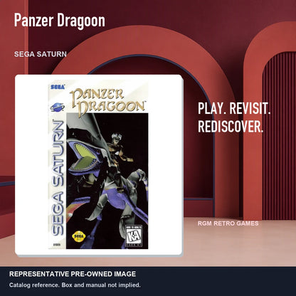 Representative pre-owned Panzer Dragoon (Sega Saturn), red retro product layout.