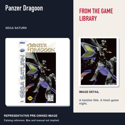 Representative pre-owned Panzer Dragoon (Sega Saturn), editorial image and detail.