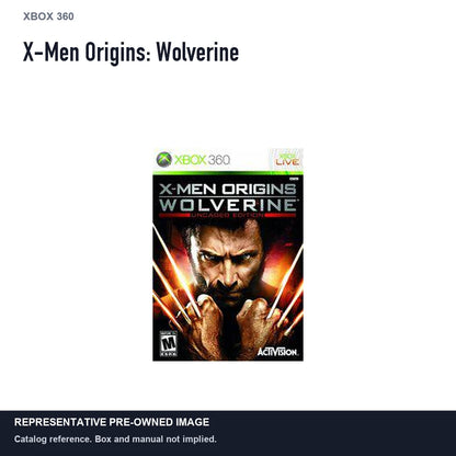 Representative pre-owned X-Men Origins: Wolverine (Xbox 360), white product reference.