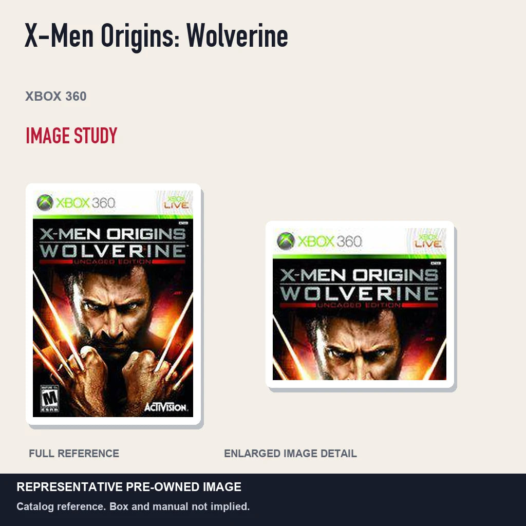 Representative pre-owned X-Men Origins: Wolverine (Xbox 360), full image and detail.