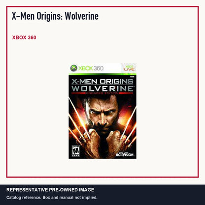 Representative pre-owned X-Men Origins: Wolverine (Xbox 360), minimal product layout.