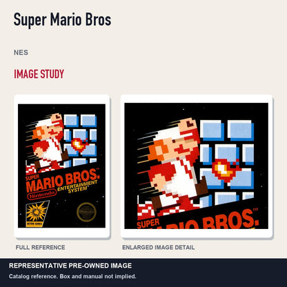 Representative pre-owned Super Mario Bros (NES), full image and detail.