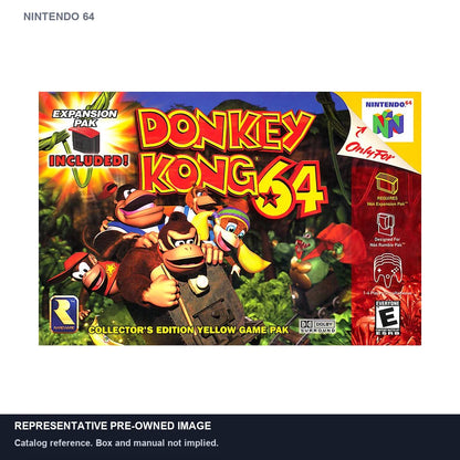 Representative pre-owned Donkey Kong 64 (Nintendo 64), white product reference.