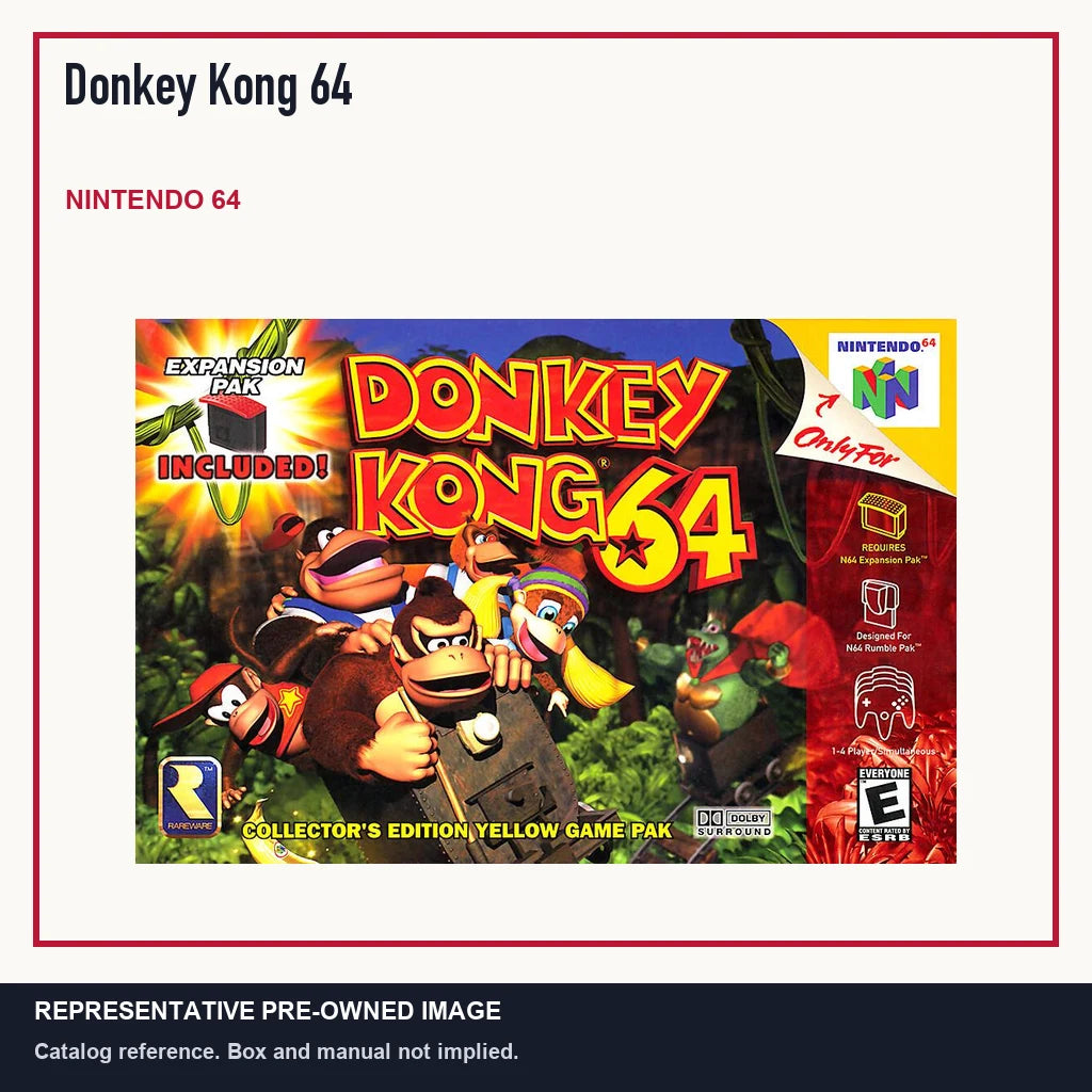 Representative pre-owned Donkey Kong 64 (Nintendo 64), minimal product layout.