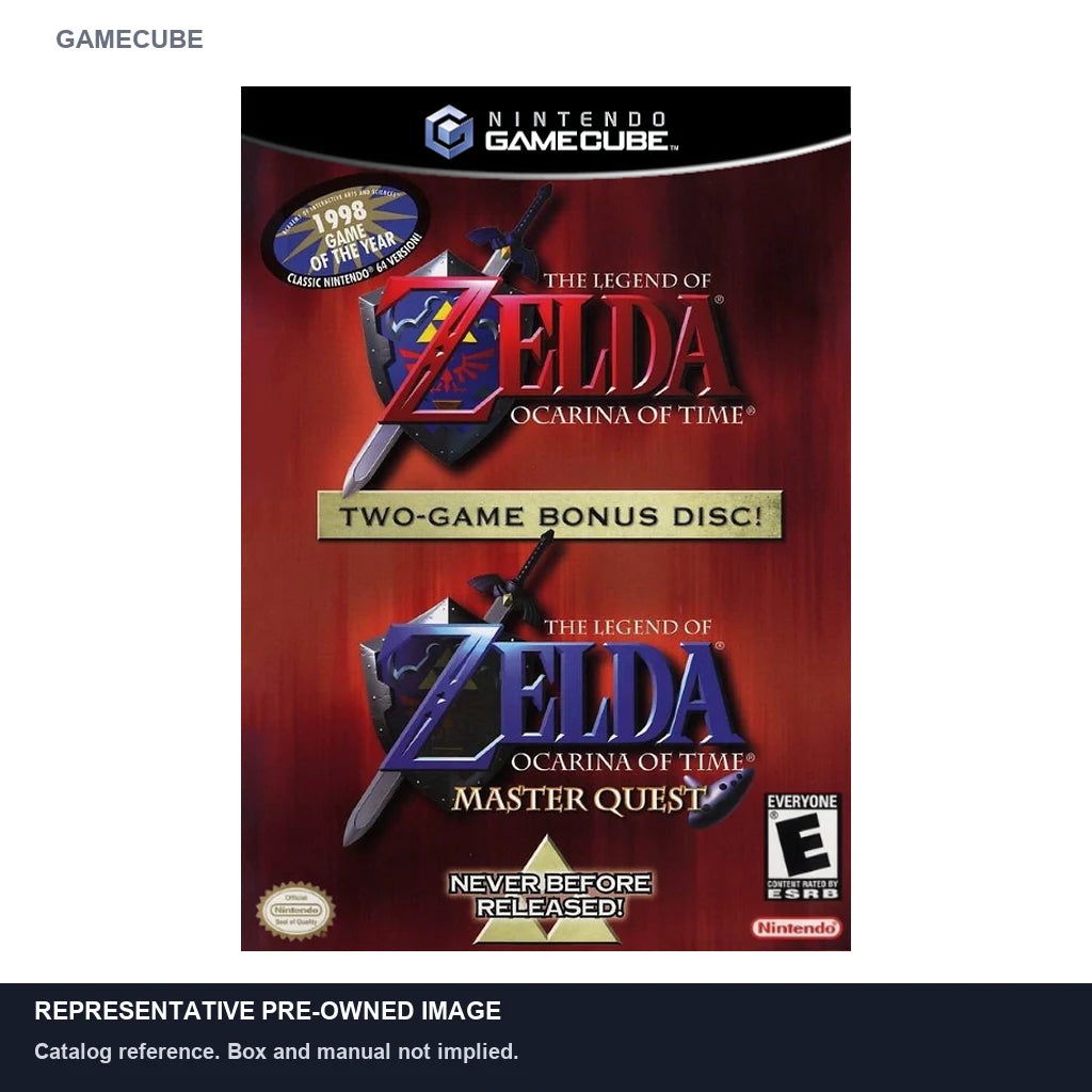 Representative pre-owned Zelda Ocarina of Time Master Quest (GameCube), white product reference.