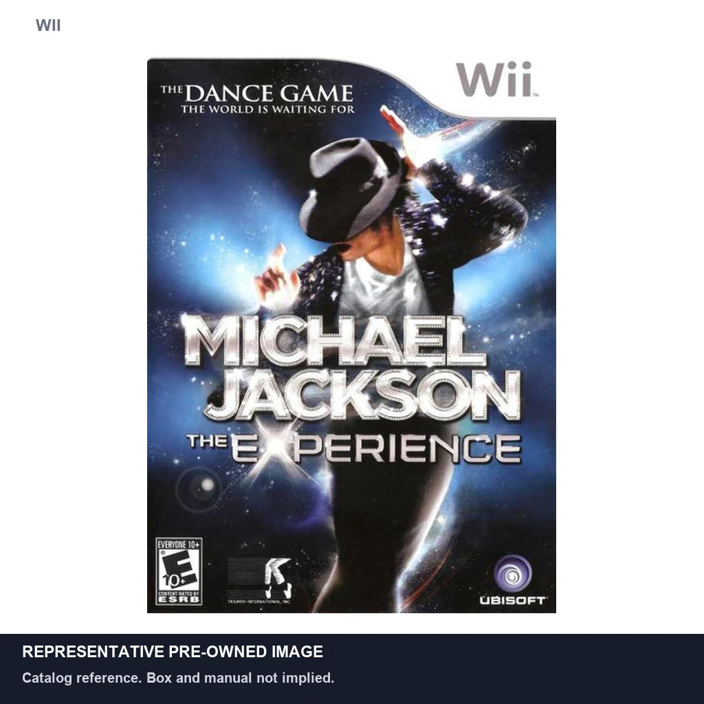 Representative pre-owned Michael Jackson: The Experience (Wii), white product reference.