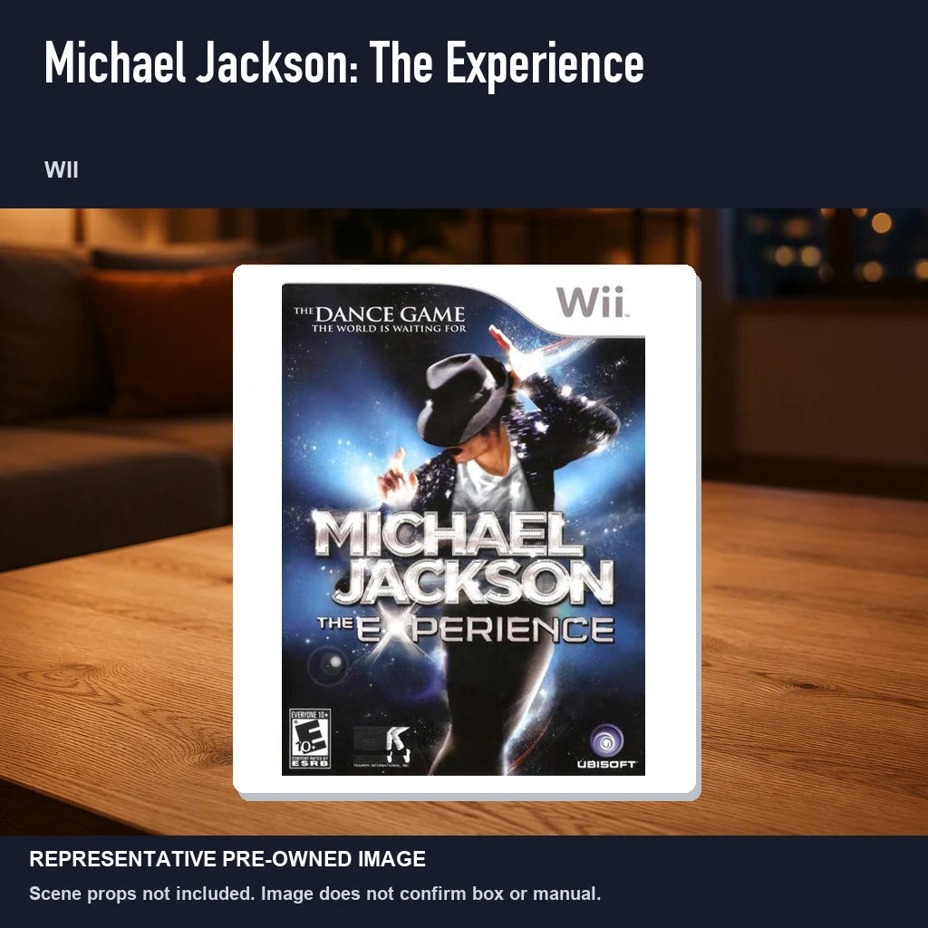 Representative pre-owned Michael Jackson: The Experience (Wii), product image in a styled room scene.