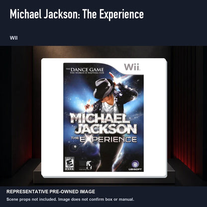Representative pre-owned Michael Jackson: The Experience (Wii), product image on a display panel.