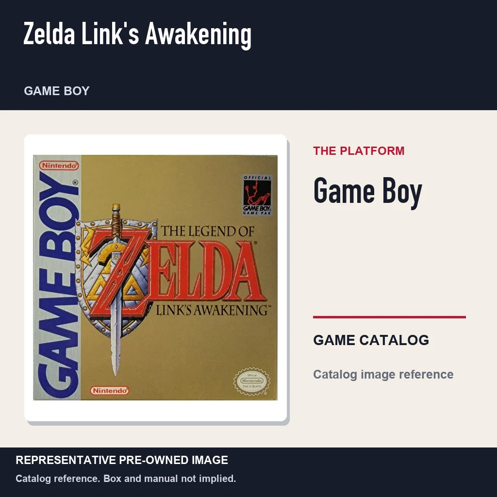 Representative pre-owned Zelda Link's Awakening (Game Boy), platform product layout.