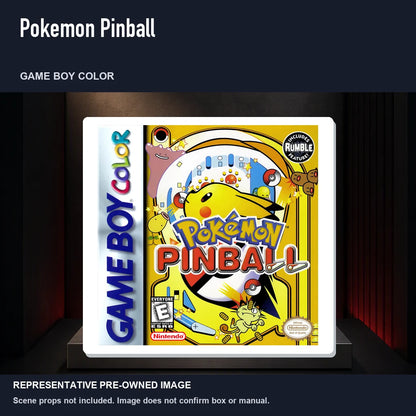 Representative pre-owned Pokemon Pinball (Game Boy Color), product image on a display panel.
