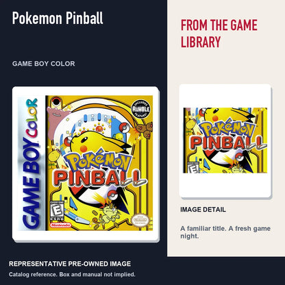 Representative pre-owned Pokemon Pinball (Game Boy Color), editorial image and detail.