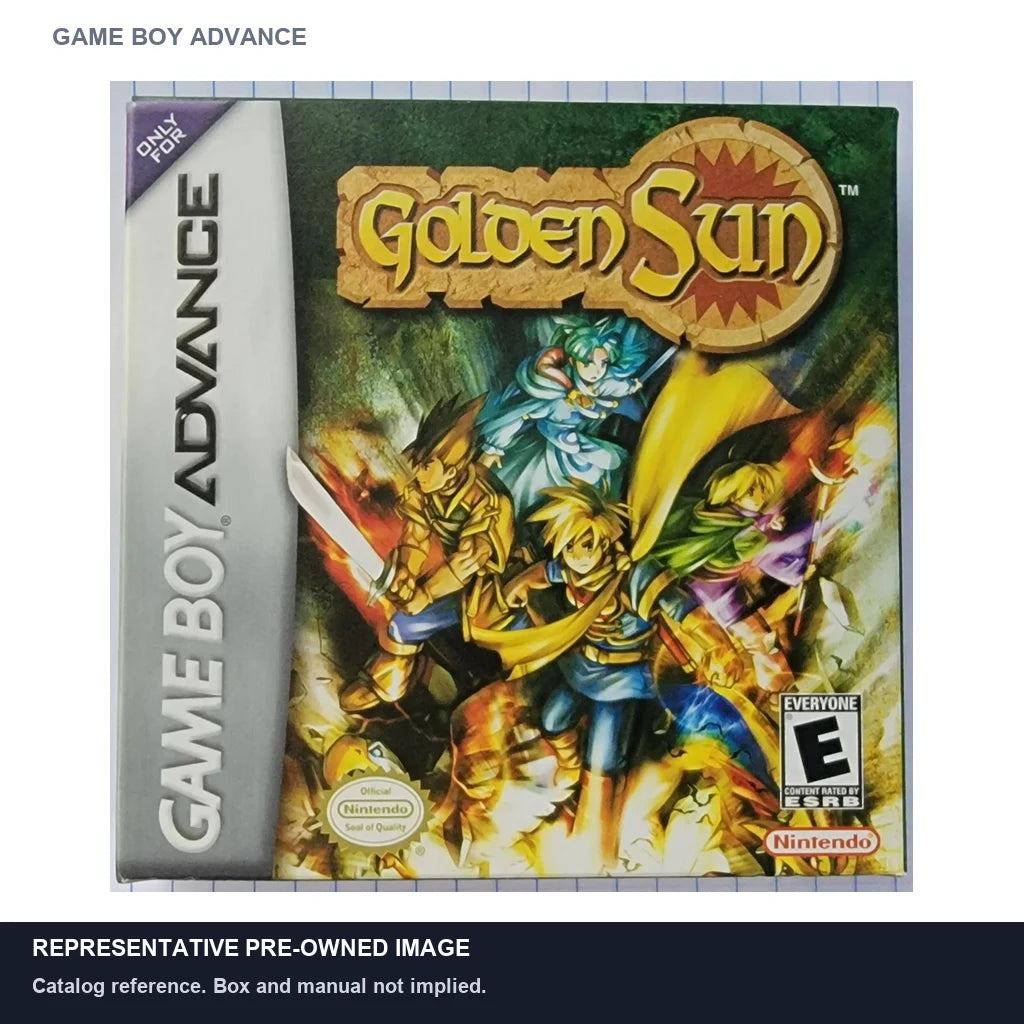 Representative pre-owned Golden Sun (Game Boy Advance), white product reference.