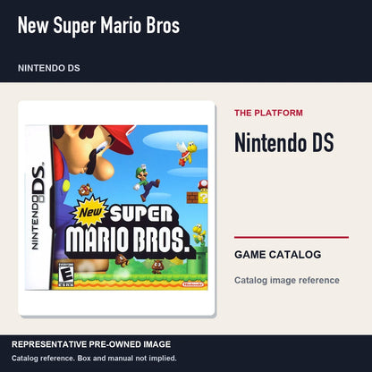 Representative pre-owned New Super Mario Bros (Nintendo DS), platform product layout.