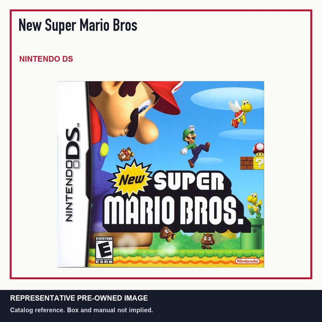 Representative pre-owned New Super Mario Bros (Nintendo DS), minimal product layout.
